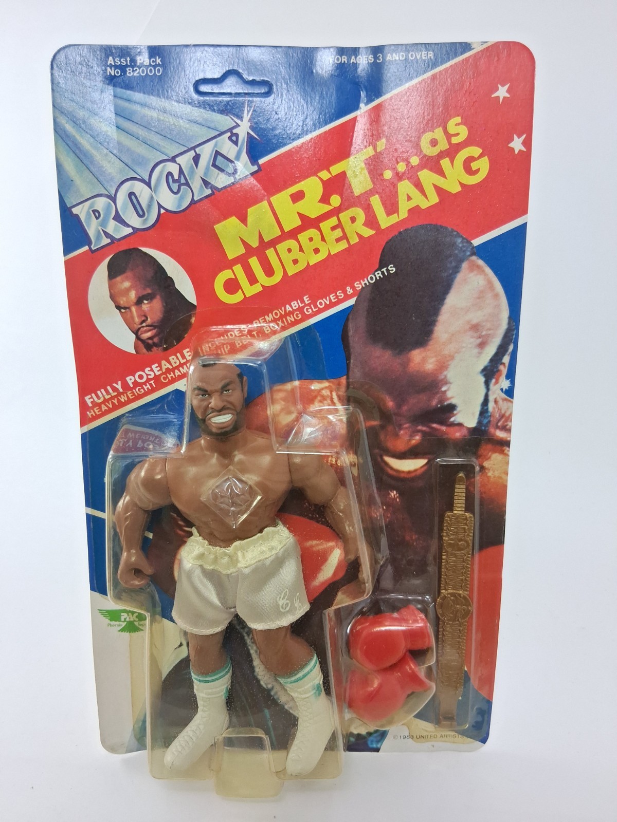 1983 Rocky Clubber Lang Vintage Figure Mr. T Phoenix Toys Fully Poseable