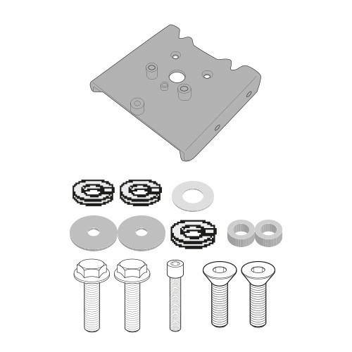 Adapter kit GIVI 6421kit for luggage rack plo6421mk/plo6421cam, Tiger 660 Sport