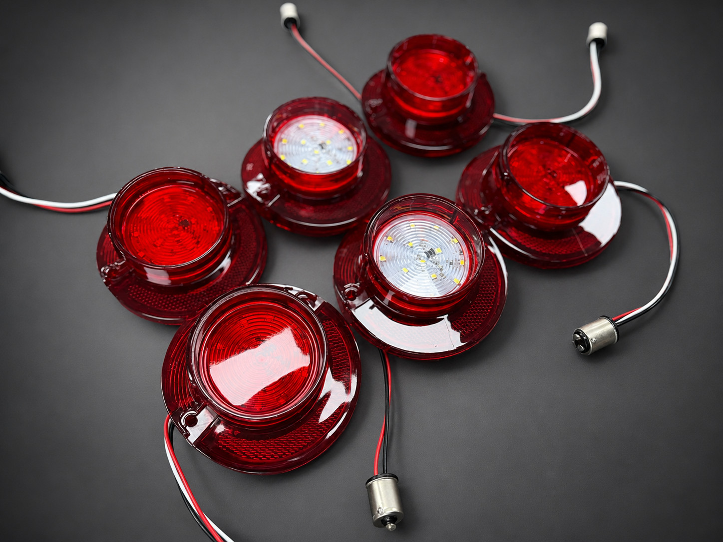 1964 Chevy Impala LED Tail Light Backup Lamp Lens Set 6pc Red Clear Kit 1964 Chevy Impala LED Tail Light Backup Lamp Lens Set 6pc Red Clear Kit