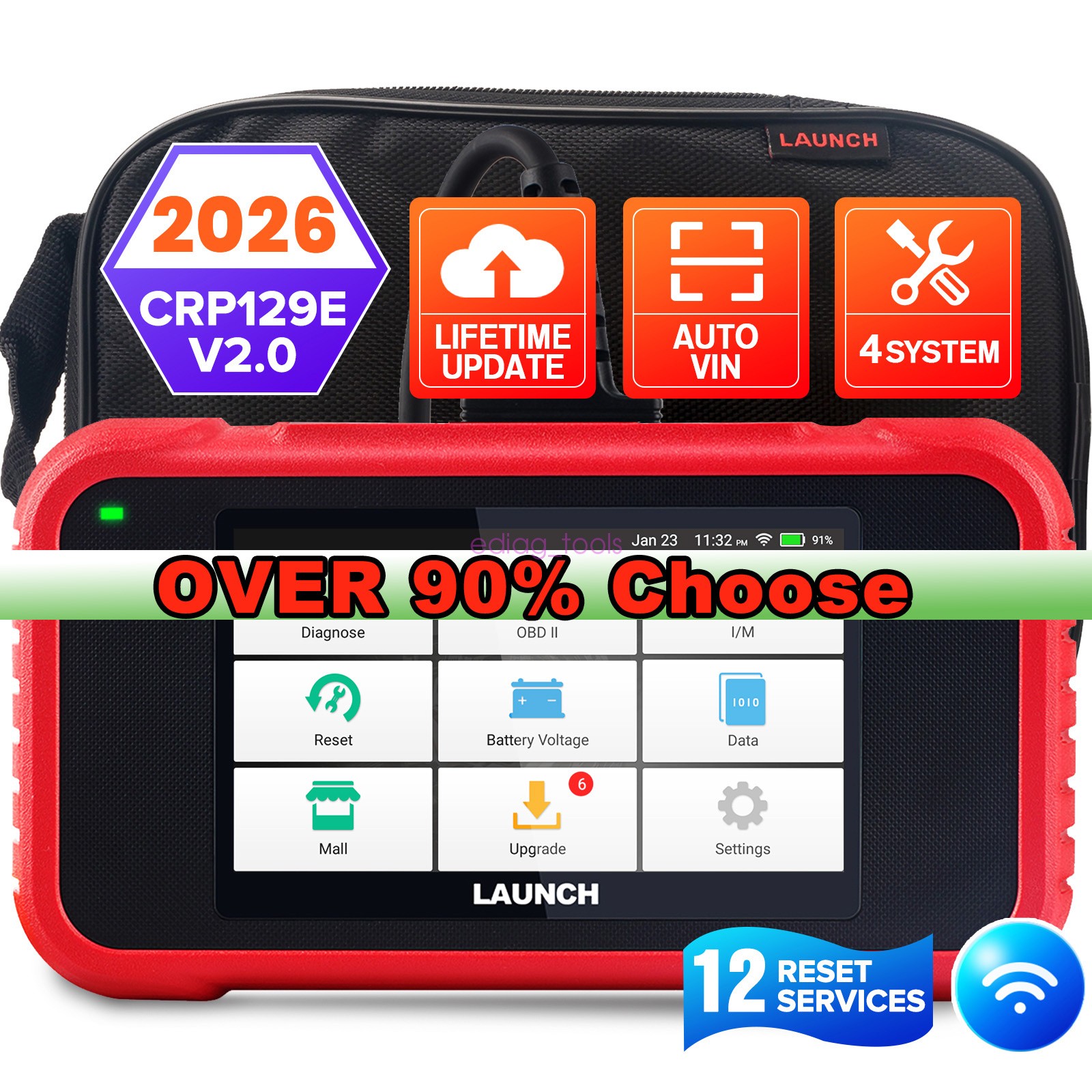 2026 Launch CRP129E V2.0 OBD2 Scanner Engine SRS ABS SAS TPMS Diagnostic Tool US 2026 Launch CRP129E V2.0 OBD2 Scanner Engine SRS ABS SAS TPMS Diagnostic Tool US