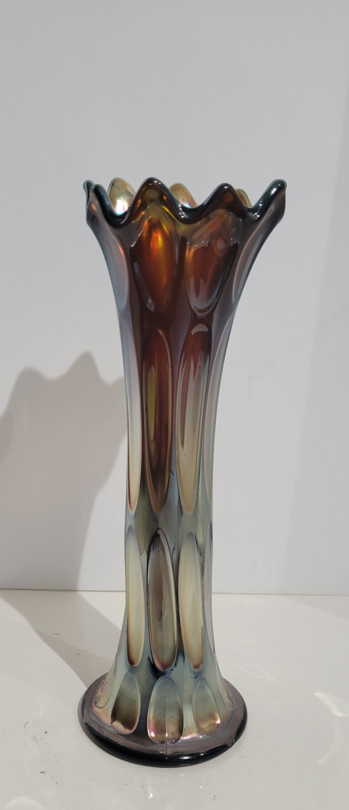 Vintage Fenton Carnival Glass Vase 10\ Vintage Fenton Carnival Glass Vase 10\