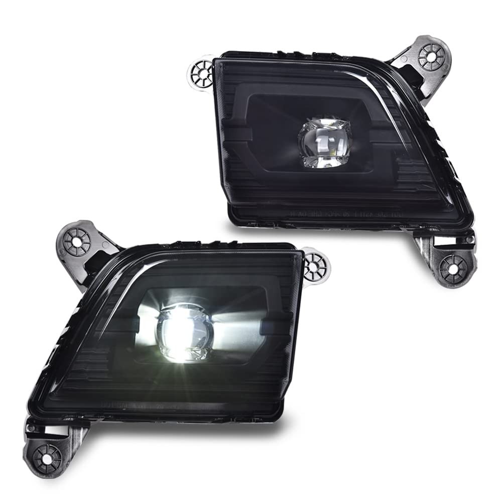 Front LED Fog Lights, Passenger Smoky Lens Black Housing