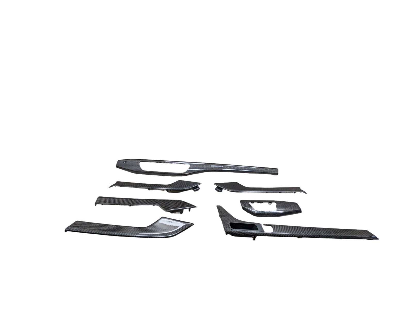 17-20 Audi A4 A5 S4 S5 CARBON FIBER Front Rear Left Right Interior Trim SET