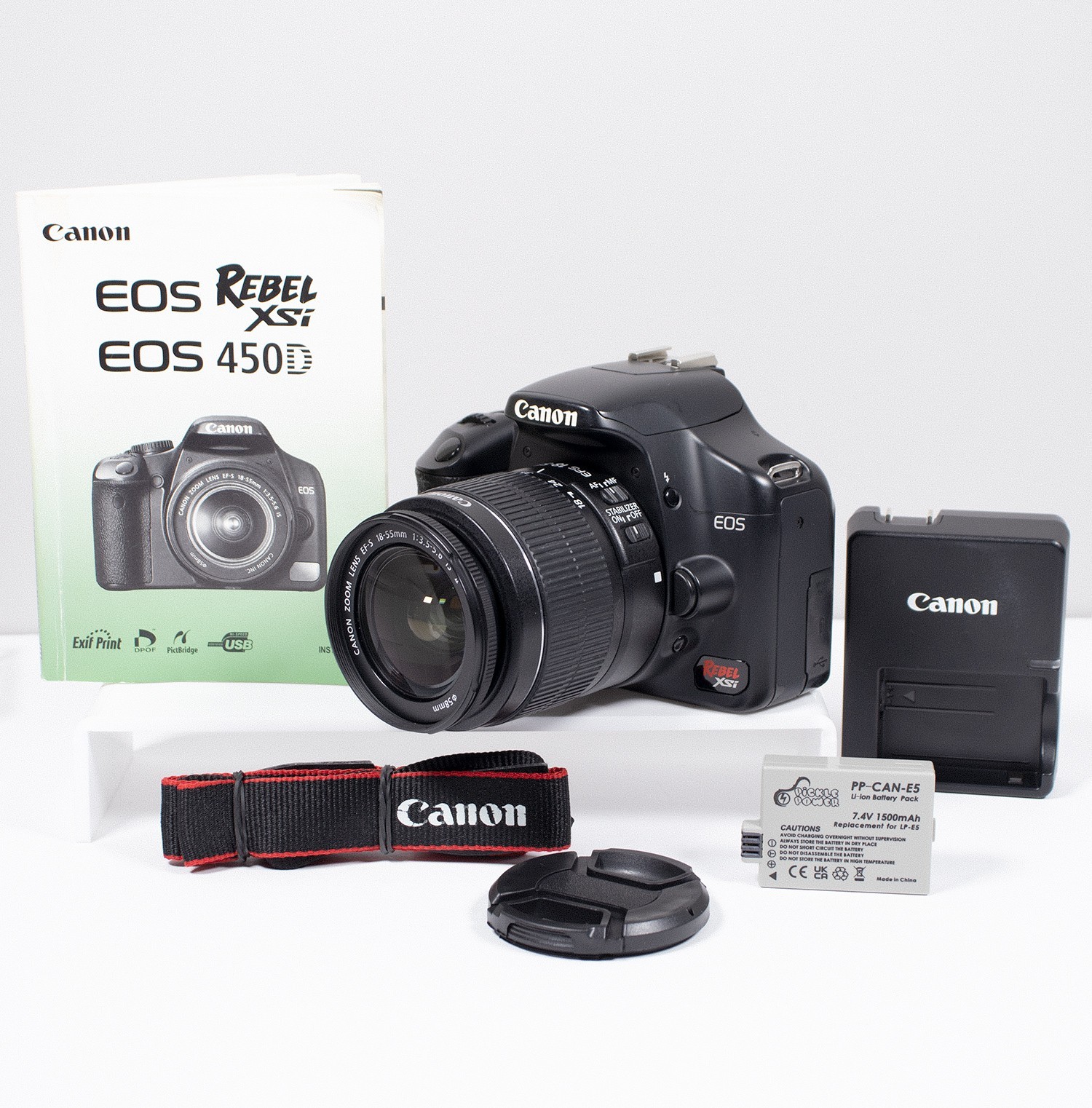 Canon EOS Rebel XSi Digital SLR Camera w/18-55mm Lens Kit**CLEAN & WORKING**