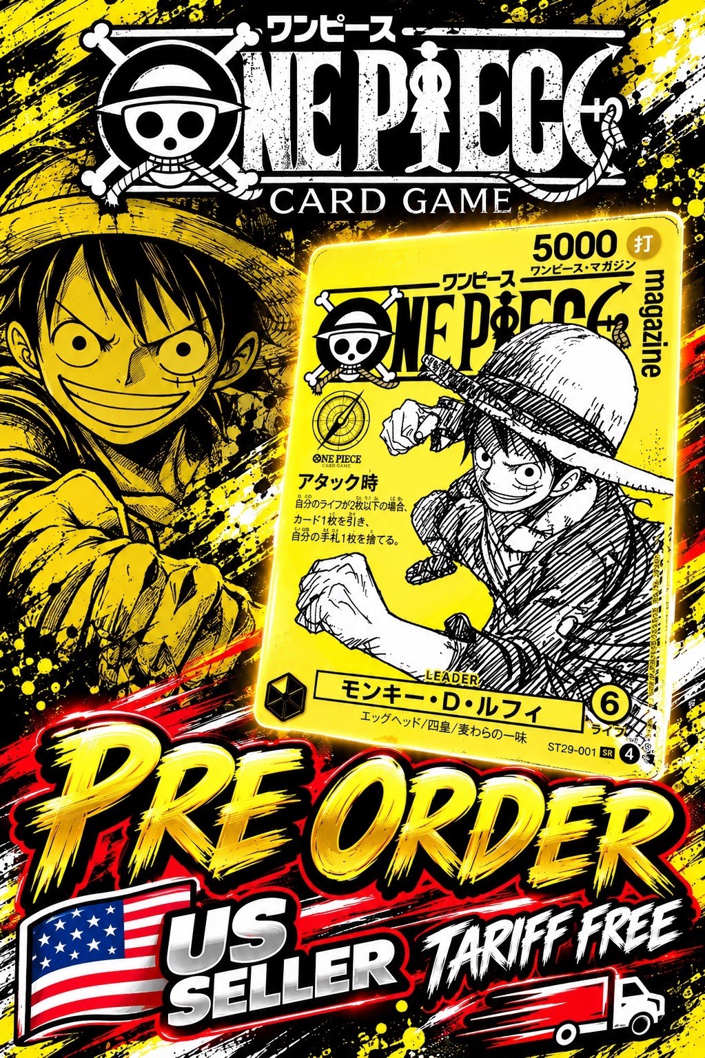 ONE PIECE Magazine Heroines Special Vol 21 LUFFY PROMO CARD ONLY PRESALE JP ONE PIECE Magazine Heroines Special Vol 21 LUFFY PROMO CARD ONLY PRESALE JP