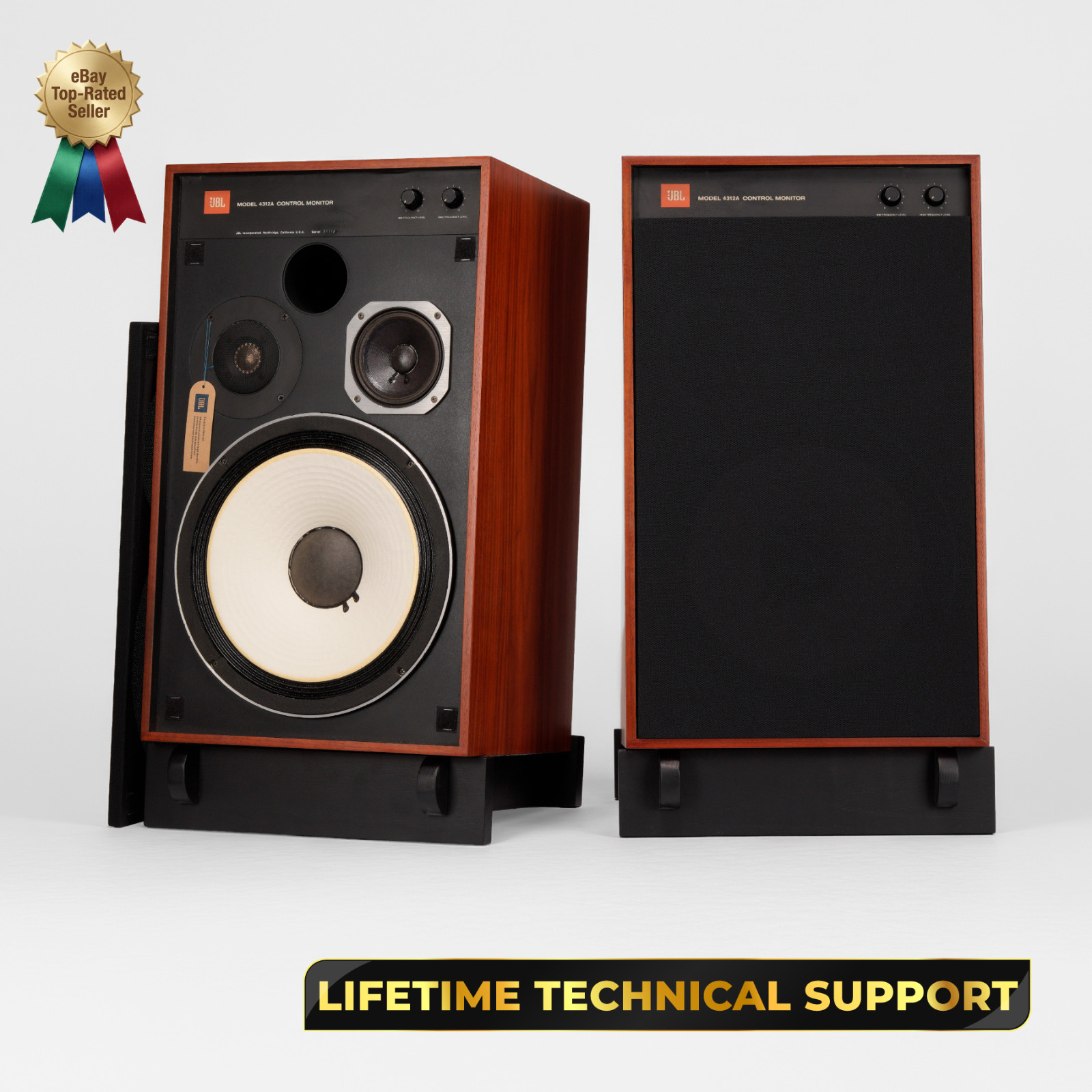 JBL 4312A Control Monitor Speakers – Professionally Restored – 1-Year Warranty