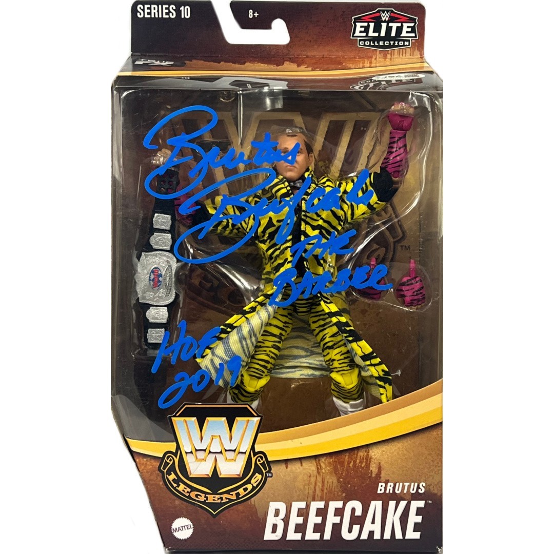 Brutus Beefcake autographed signed inscribed figure JSA WWE Elite Legends Series