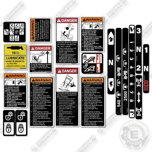 Fits Kubota Decal Kit Tractor Lever- 7 YEAR OUTDOOR 3M VINYL