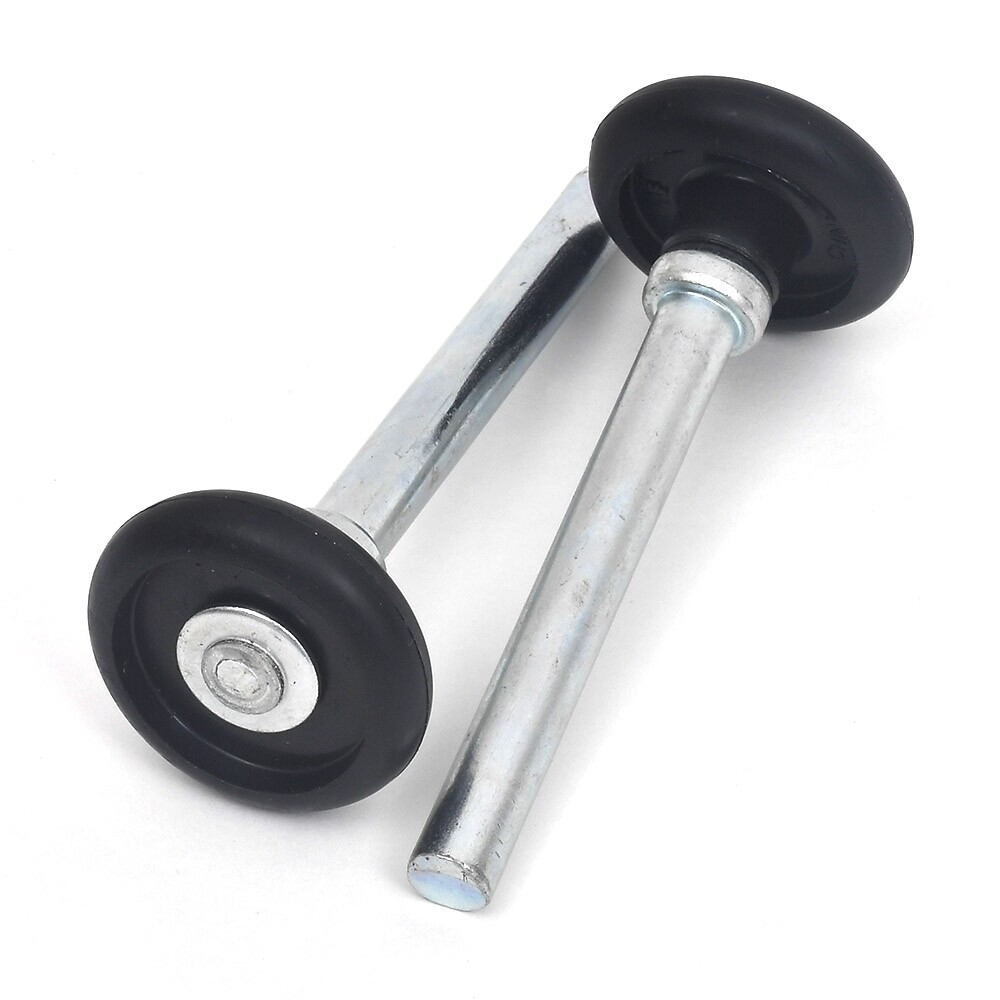Garage Door Roller 4 Inch Stem Standard Rollers w/ Black Nylon Wheel (2 Pack)