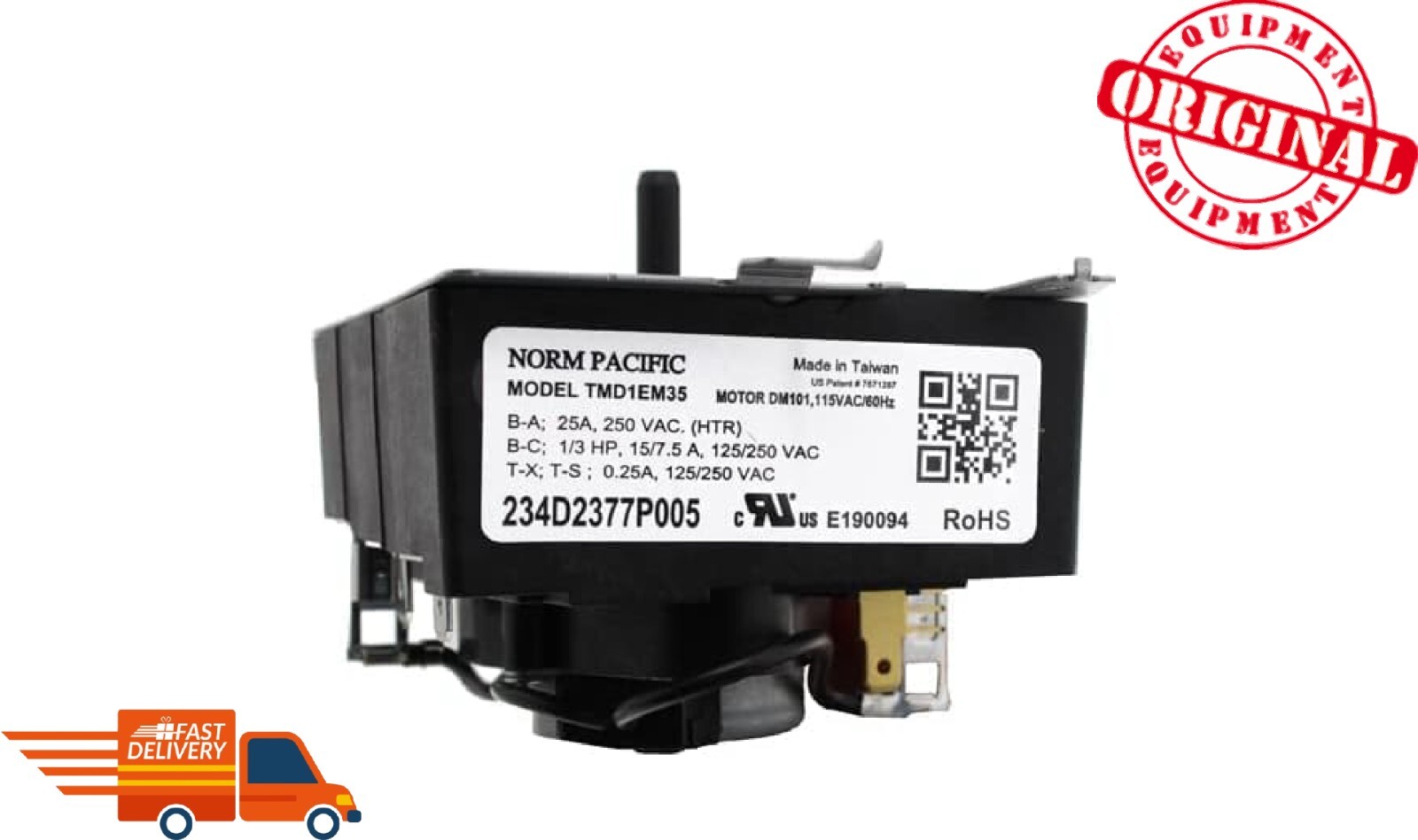 Original 234D2377P005 New Genuine OEM Dryer Timer TMD1EM35