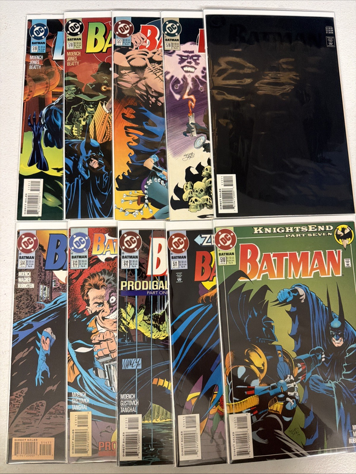 Batman #510 511 512 513 154 515 516 517 518 519 DC Comics Lot Run Set VF *W2