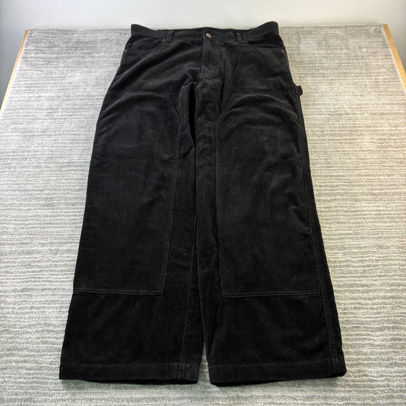 VINTAGE No Boundaries Pants Mens 36x31 Black Corduroy Wide Leg Baggy Carpenter VINTAGE No Boundaries Pants Mens 36x31 Black Corduroy Wide Leg Baggy Carpenter