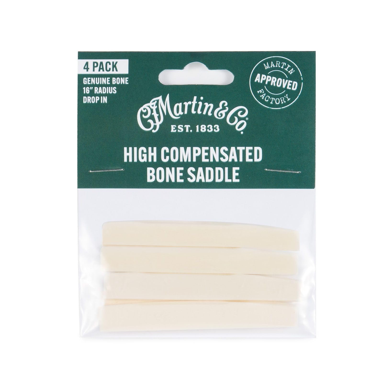 Martin High Compensated Bone Saddle 4-Pack