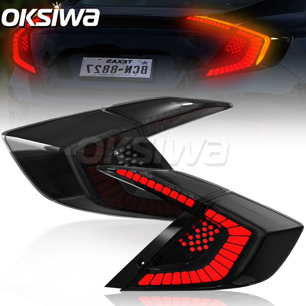 LED Tail Lights For 2016 2017 2018 2019 2020 2021 Honda Civic 10th Gen Sedan