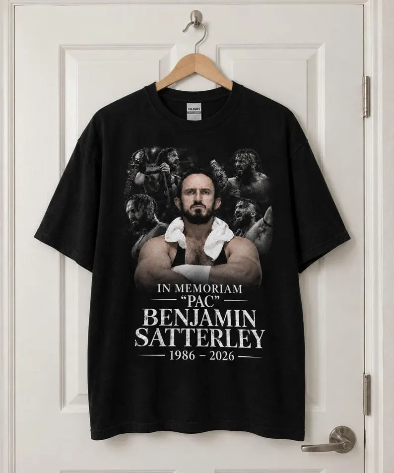 Benjamin Satterley PAC Memorial T-Shirt Pro Wrestling Tribute AEW WWE Tee Benjamin Satterley PAC Memorial T-Shirt Pro Wrestling Tribute AEW WWE Tee