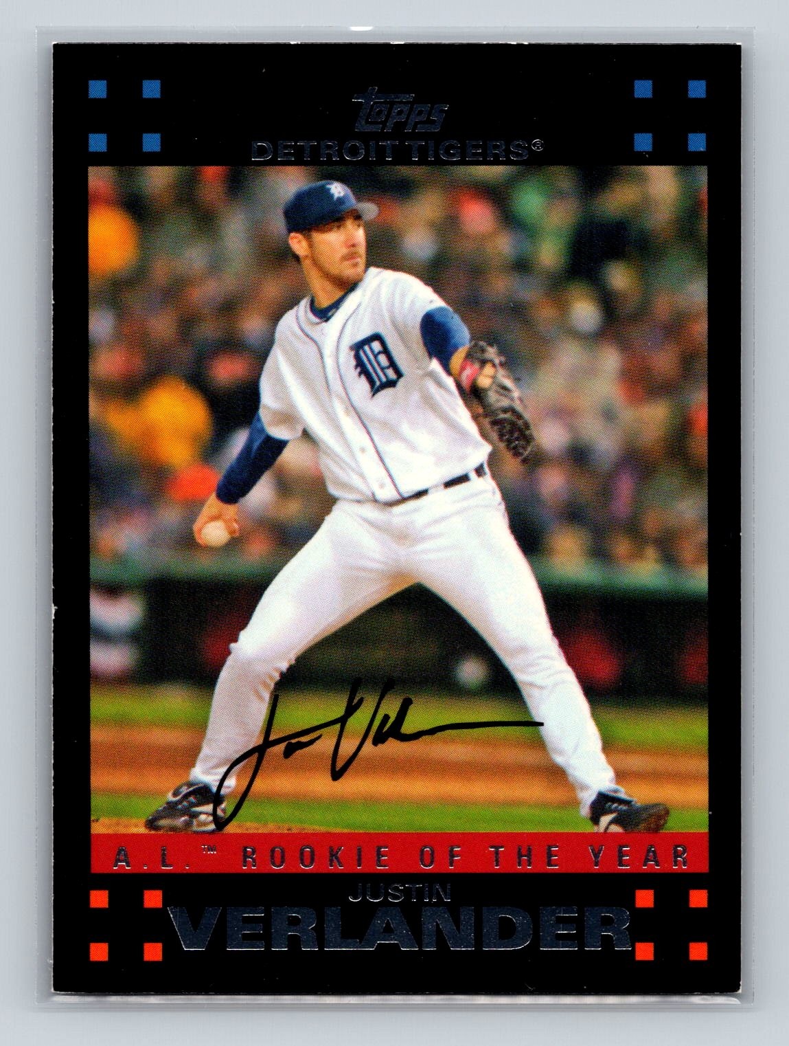 2007 Topps #326 Justin Verlander Rookie Of The Year Detroit Tigers 2007 Topps #326 Justin Verlander Rookie Of The Year Detroit Tigers