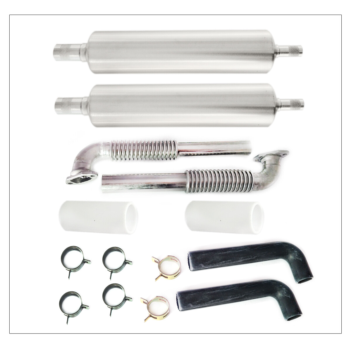 Rear Muffler Exhaust Canister w/ Flexible Header Teflon for EME70 DLE60CC Engine
