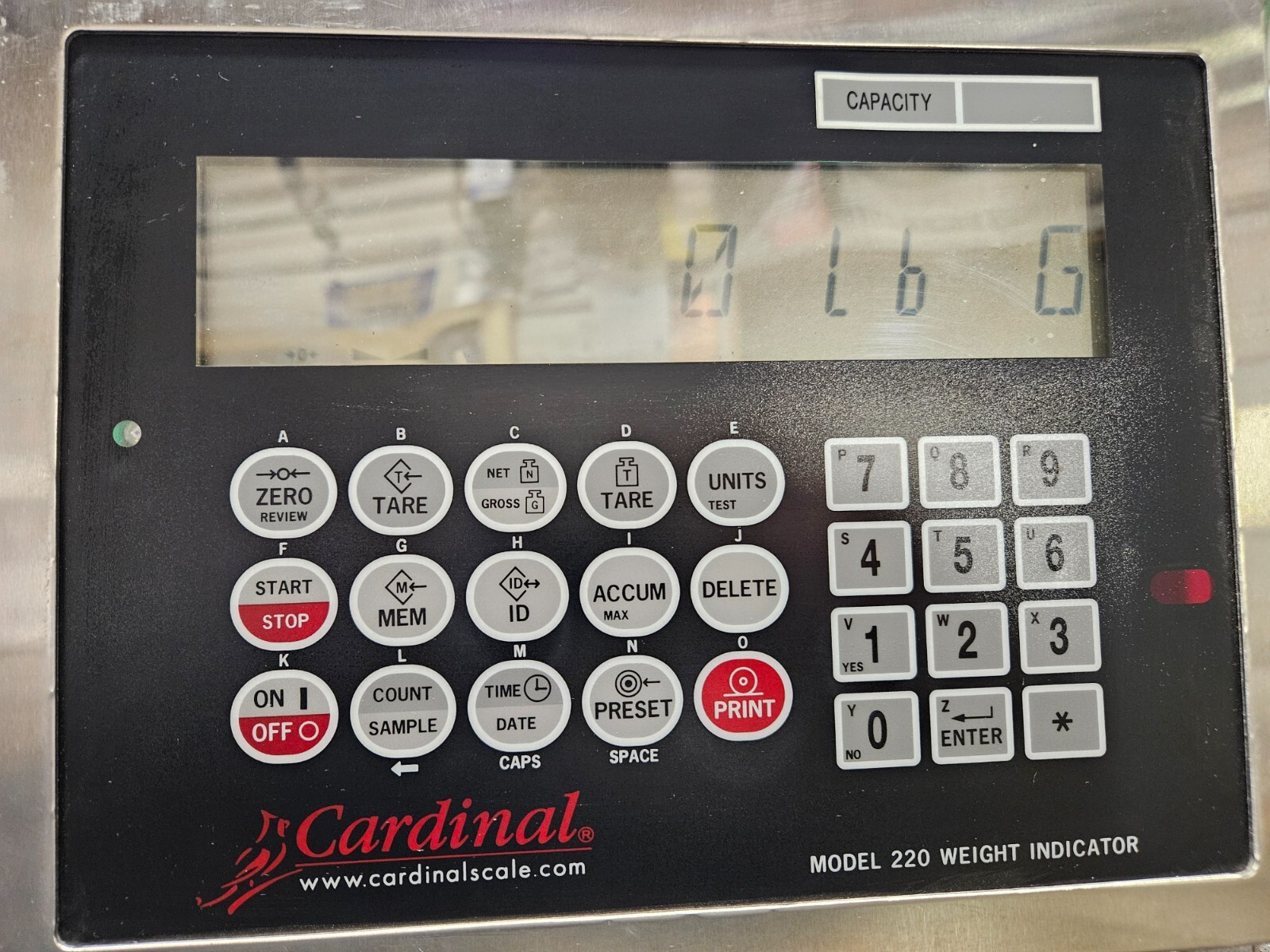 Cardinal Scale Model 220 Weight Indicator- Used Cardinal Scale Model 220 Weight Indicator- Used