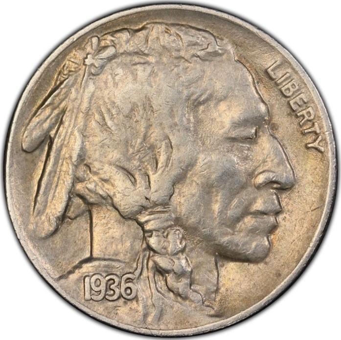1936 P Buffalo Nickel 5C XF 1936 P Buffalo Nickel 5C XF