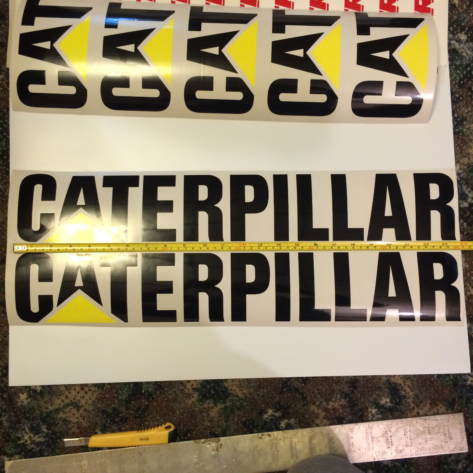 Large 24 x 4 CATERPILLAR Logo Window Decal / Sticker CAT
