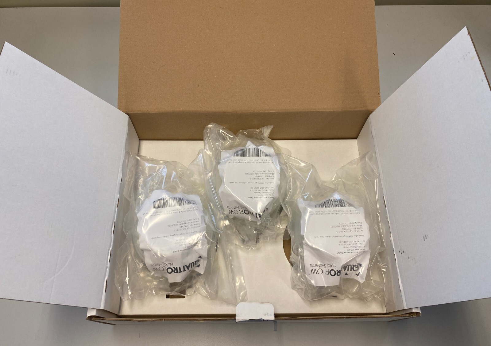 (3) Three Quattroflow 1200 QF12DISPP-3 Single Use Pump Chamber Pump 02/2023 (3) Three Quattroflow 1200 QF12DISPP-3 Single Use Pump Chamber Pump 02/2023