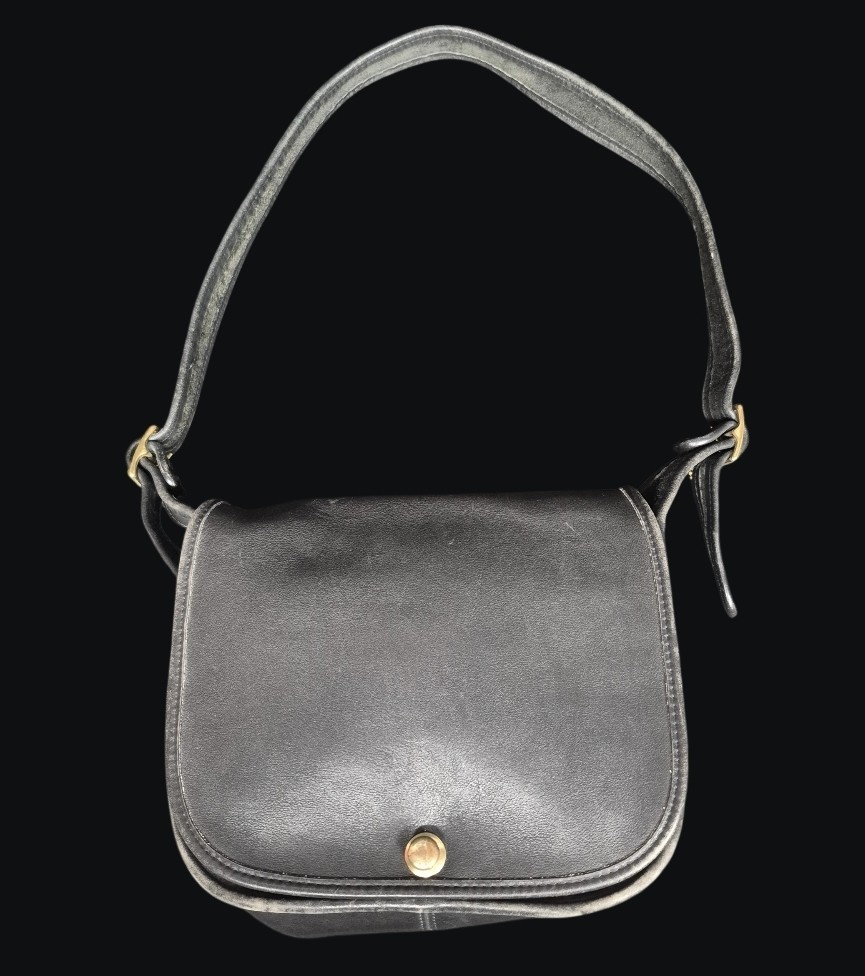 Old Vintage Coach 9170 Black Leather Classic Shoulder Bag Flap USA 90\'s VGUC Old Vintage Coach 9170 Black Leather Classic Shoulder Bag Flap USA 90\'s VGUC