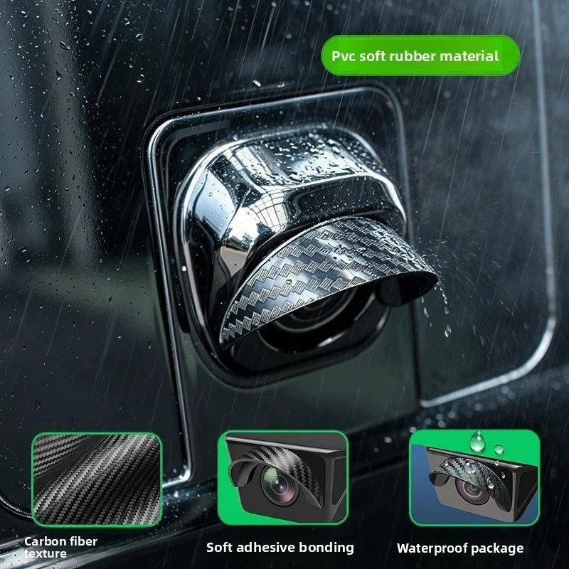 4pcs Car Rear View Camera Rain Shields - Waterproof Protection Visor Cover
