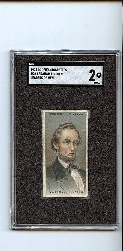 1924 Ogden's Cigarettes Abraham Lincoln Leaders of Men #28 🚀😳💥 SGC Graded 2