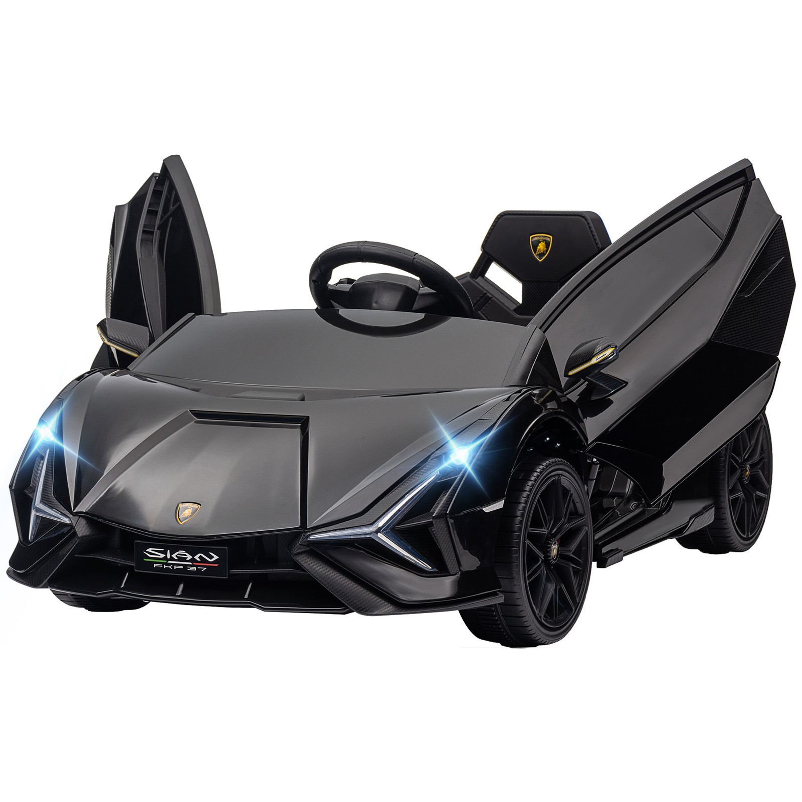 12V Lamborghini SIAN Licensed Electric Car for Kids, Black 12V Lamborghini SIAN Licensed Electric Car for Kids, Black