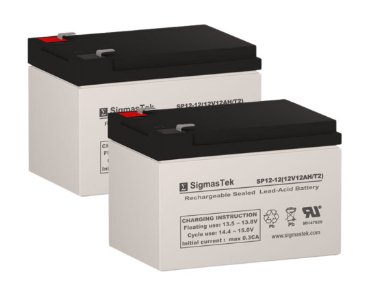 Altronix AL602ULADA Alarm 12V 12Ah SLA Battery Replacement Set of 2 by SigmasTek