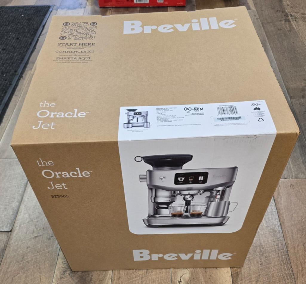 Breville Oracle Jet BES985 Espresso Machine - Brand New Sealed Silver/Stainless