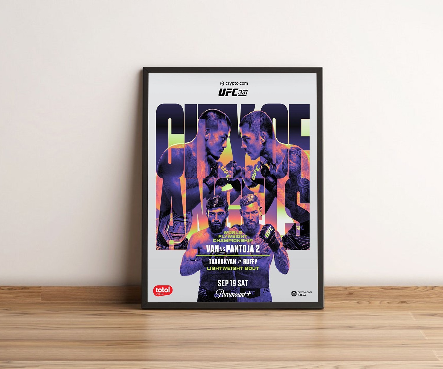 UFC 331 Los Angeles 2026 Pantoja vs Van Fight Poster UFC 331 Los Angeles 2026 Pantoja vs Van Fight Poster
