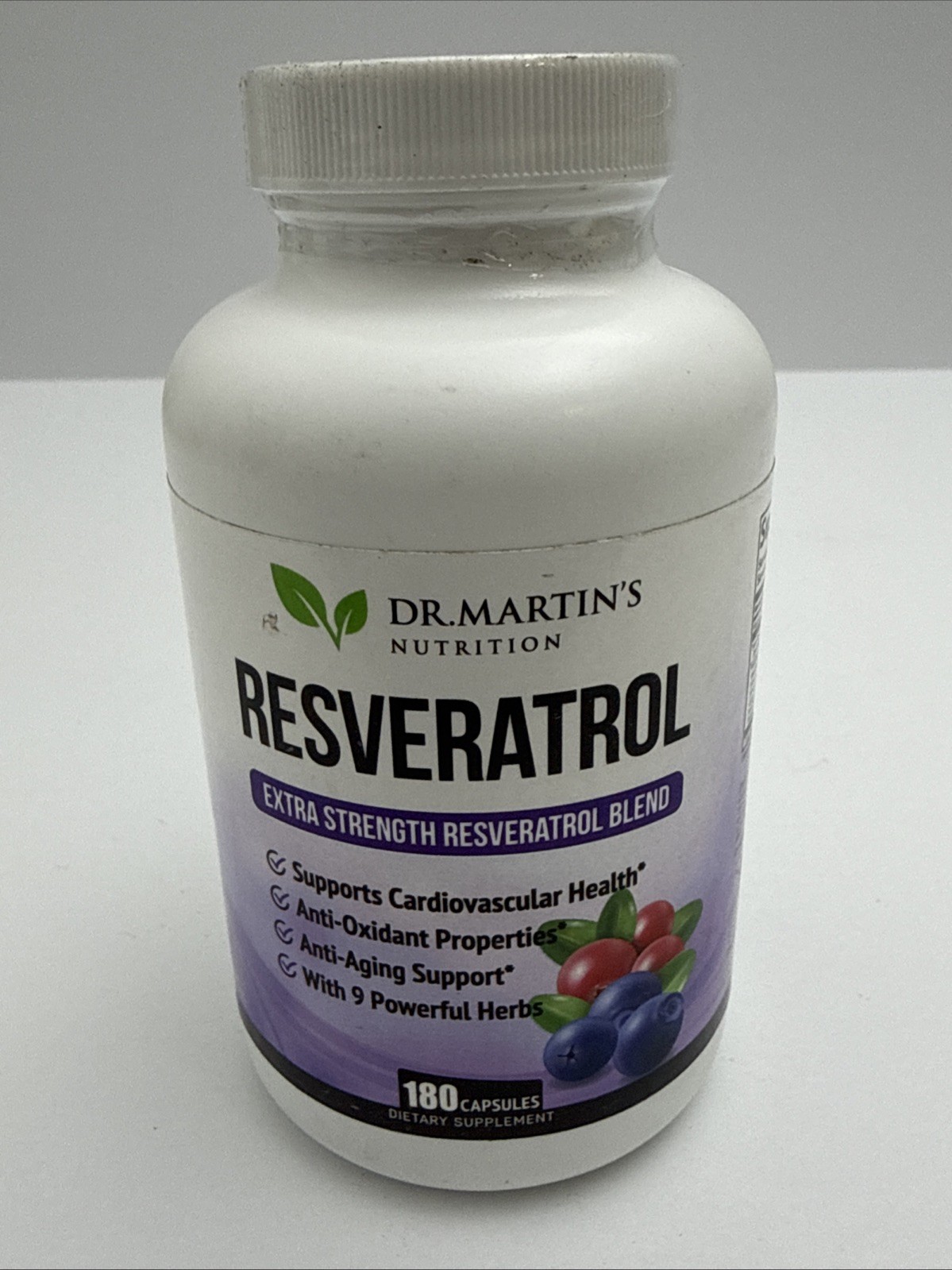 Dr. Martin\'s Nutrition Resveratol Extra Strength Blend 180 Capsules Exp 9/28 Dr. Martin\'s Nutrition Resveratol Extra Strength Blend 180 Capsules Exp 9/28