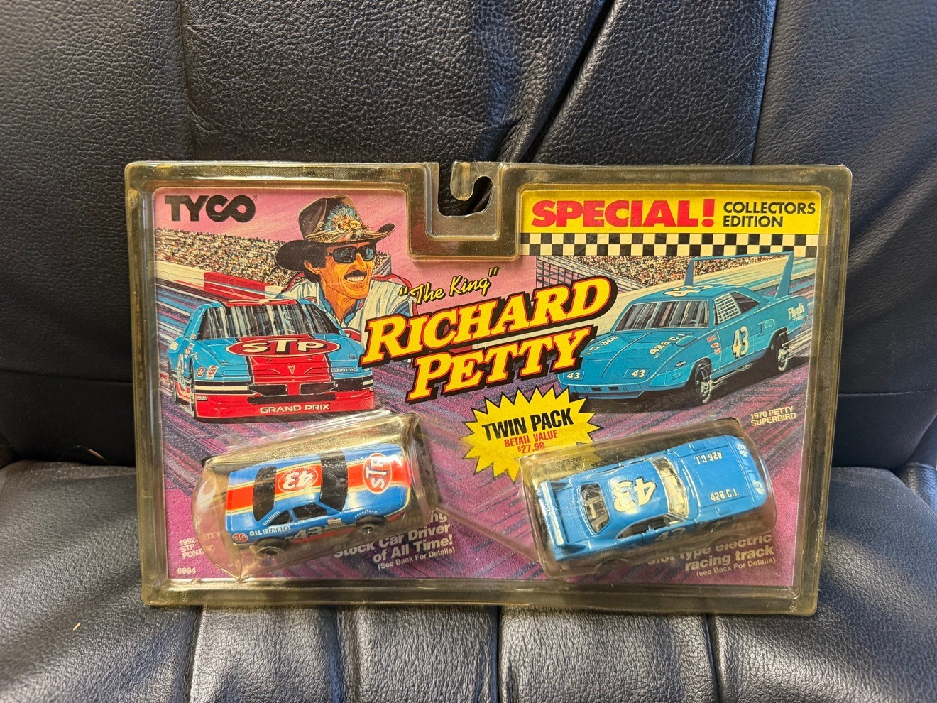 Vintage 1992 Tyco Richard Petty Twin Pack HO Slot Cars #43 STP Superbird NIP