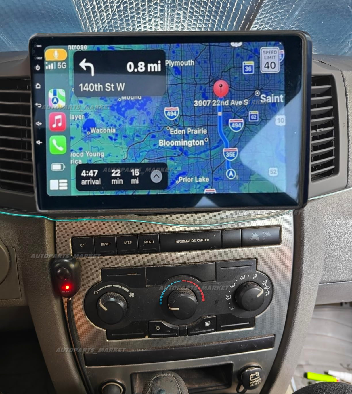 4+64GB Android 14 For Jeep Grand Cherokee 2005-2010 CarPlay Car Radio GPS Stereo