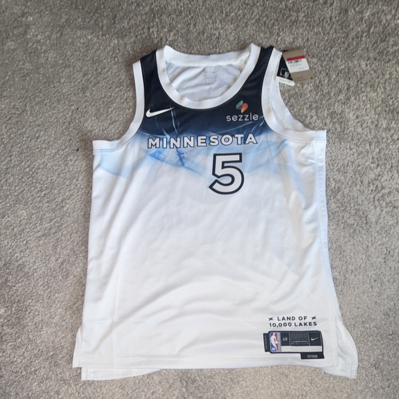 Nike NBA Minnesota Timberwolves Edwards #5 24-25 City Edition Jersey - Large