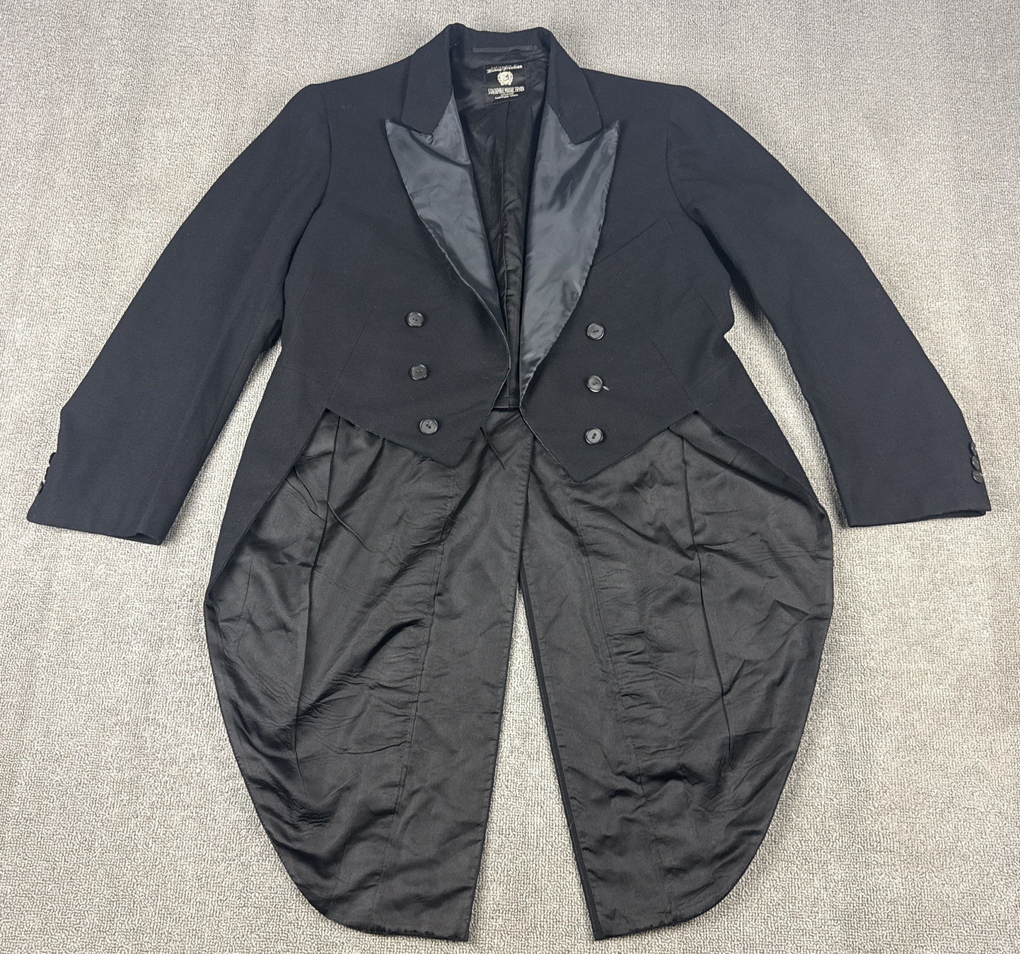 VTG Hickey Freeman Tailcoat Mens Size 42 Tuxedo Jacket Wool Black Lined USA Made VTG Hickey Freeman Tailcoat Mens Size 42 Tuxedo Jacket Wool Black Lined USA Made