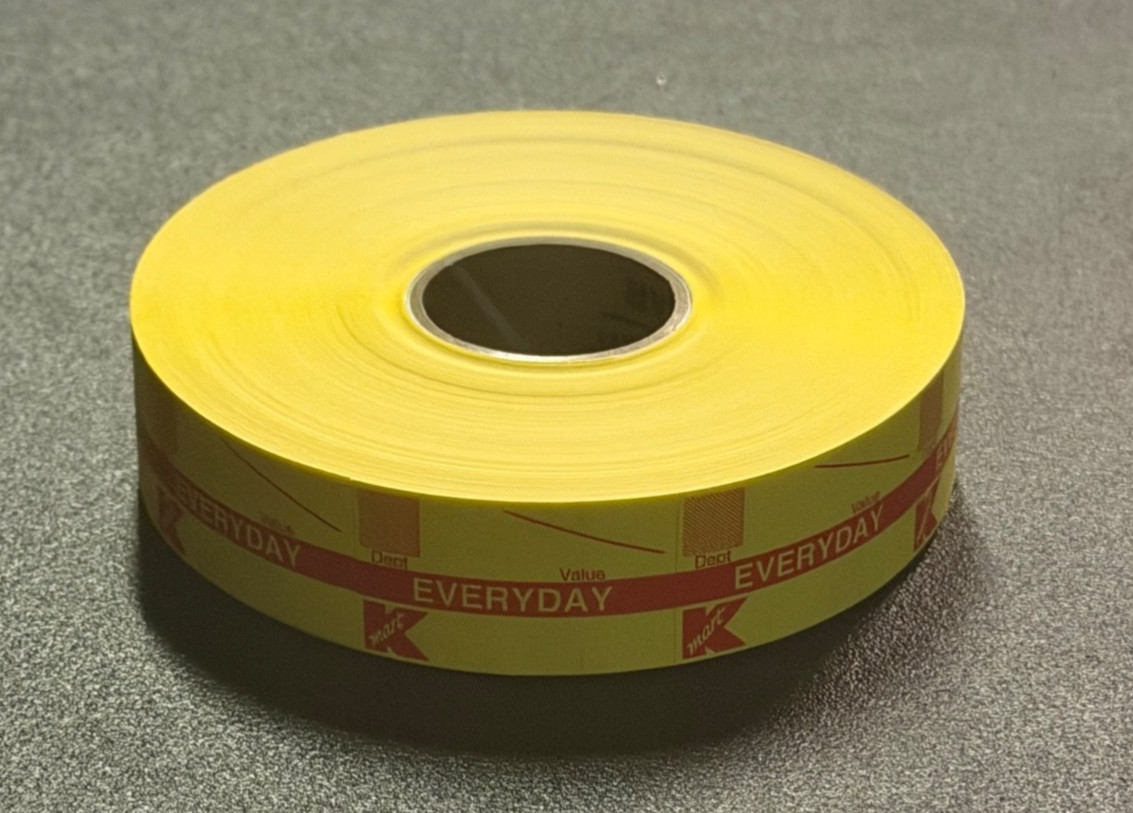 One Roll KMART Store YELLOW Everyday PRICE GUN STICKERS Vintage Unused One Roll KMART Store YELLOW Everyday PRICE GUN STICKERS Vintage Unused