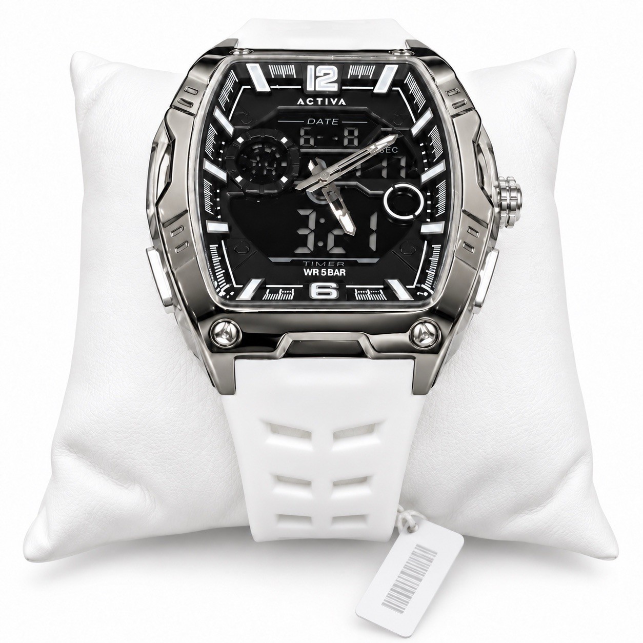 Activa Venzis x Invicta Men’s 50mm Analog Digital Watch White ACW8131-001