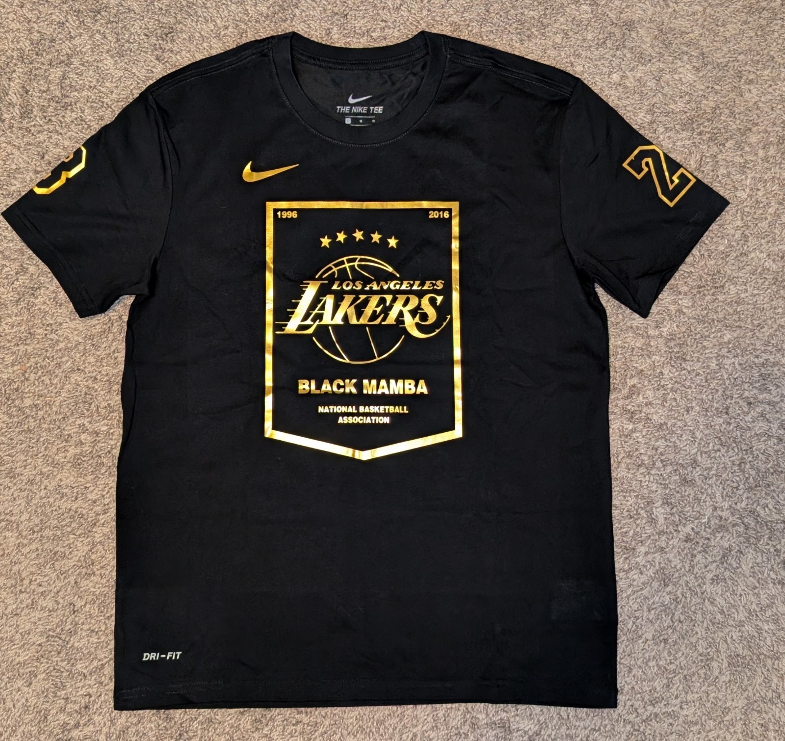 Kobe Bryant Black Mamba Los Angeles Lakers commemorative Retirement Shirt Kobe Bryant Black Mamba Los Angeles Lakers commemorative Retirement Shirt