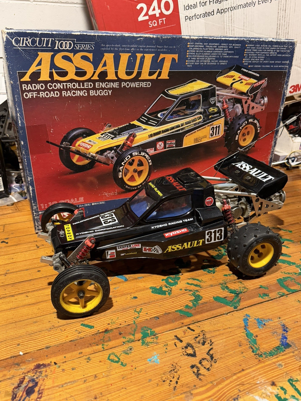 VINTAGE KYOSHO NITRO 1/10 SCALE ASSAULT VINTAGE RC BUGGY .12 NITRO OS ENGINE VINTAGE KYOSHO NITRO 1/10 SCALE ASSAULT VINTAGE RC BUGGY .12 NITRO OS ENGINE