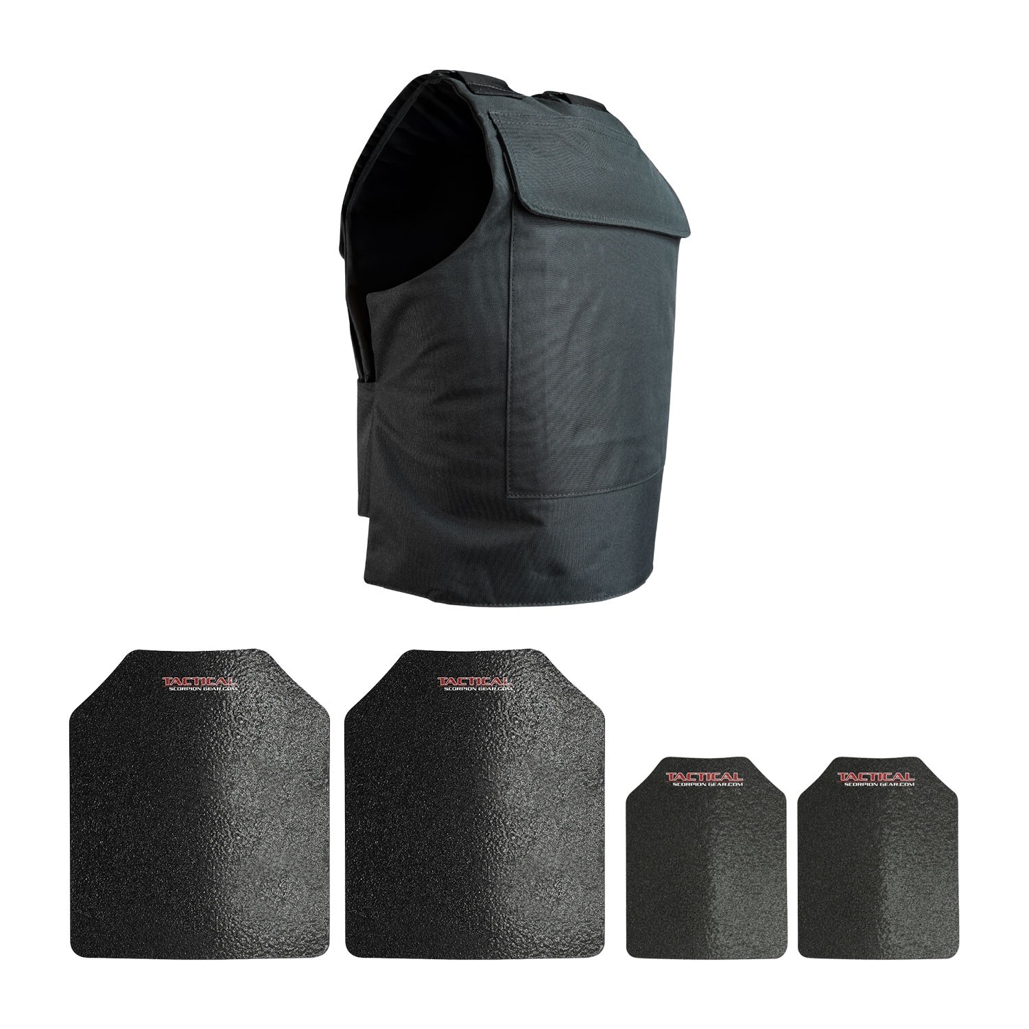 Complete Level III AR500 Steel Body Armor With Dual Pocket Lightweight Vest Complete Level III AR500 Steel Body Armor With Dual Pocket Lightweight Vest