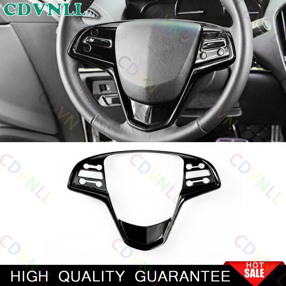For Cadillac ATS 13-2019 Bright Black Steering Wheel Border Strip Cover Trim 1*