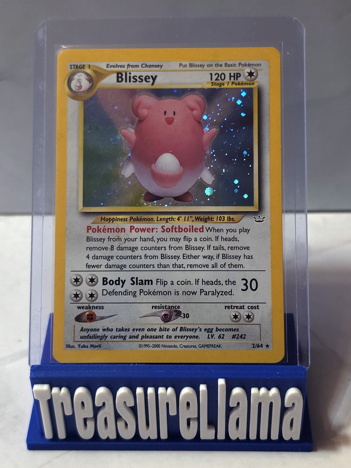2001 Pokemon Blissey 2/64 Holo Rare Neo Revelation Unlimited WOTC Vintage