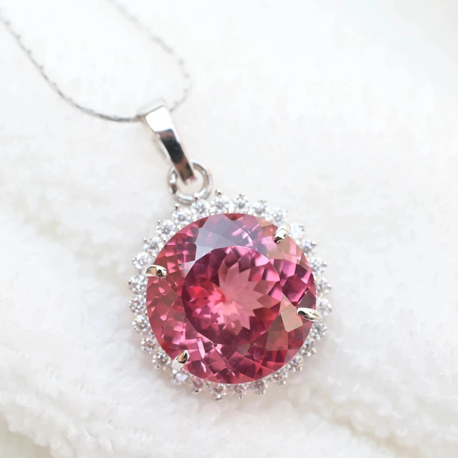 Certified 20 Ct Natural Sapphire Padparadscha 925 Silver Pendant Loose Gemstone