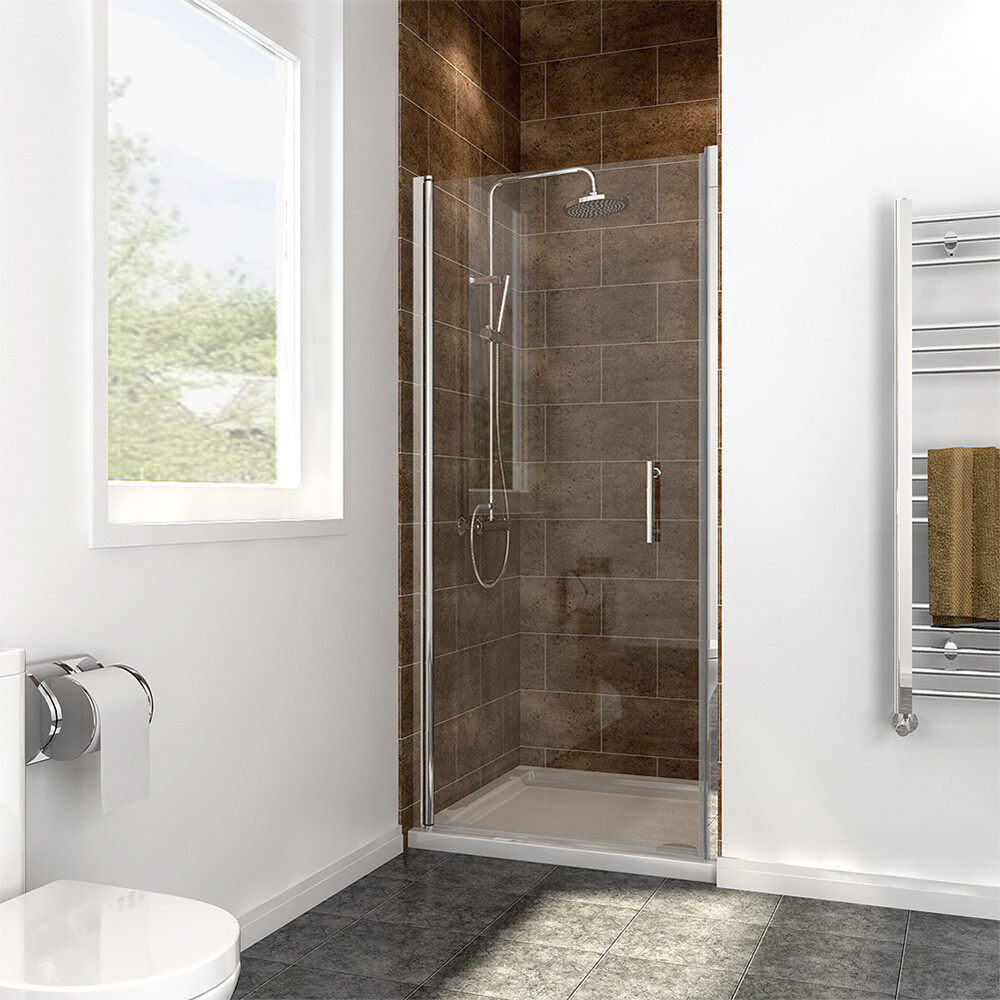 28/30/32/34/36\'\'W x 72\'\'H Pivot Swing Shower Door Frameless in Polished Chrome