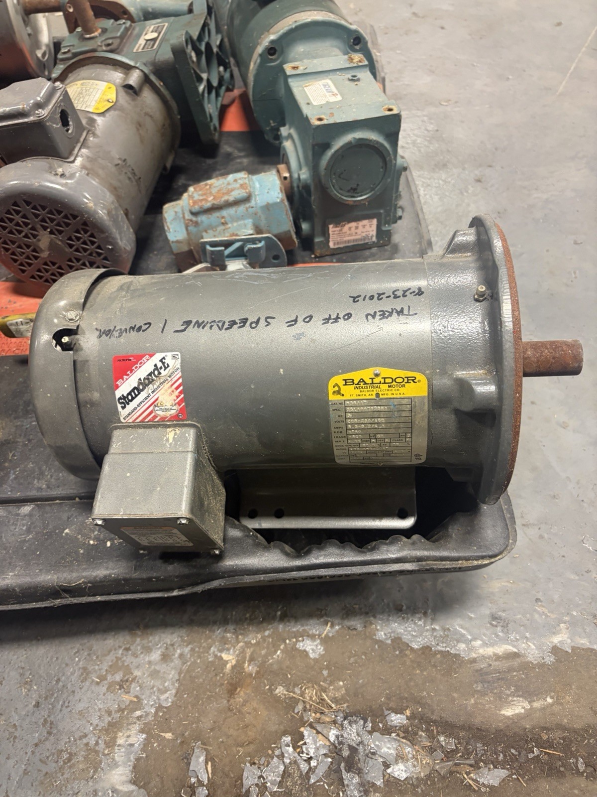 Baldor M3611T Industrial Motor 3ph 3hp 1725rpm 230/460vAC Frame 182T USED Baldor M3611T Industrial Motor 3ph 3hp 1725rpm 230/460vAC Frame 182T USED