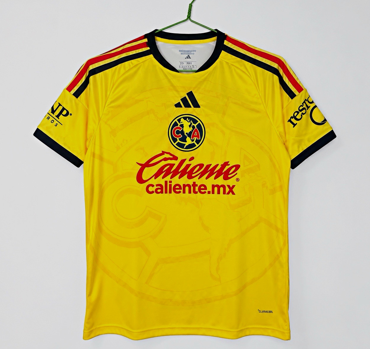 adidas Club América Caliente.mx Corona Bimbo Soccer Jersey 2XL Yellow/Black/Red adidas Club América Caliente.mx Corona Bimbo Soccer Jersey 2XL Yellow/Black/Red