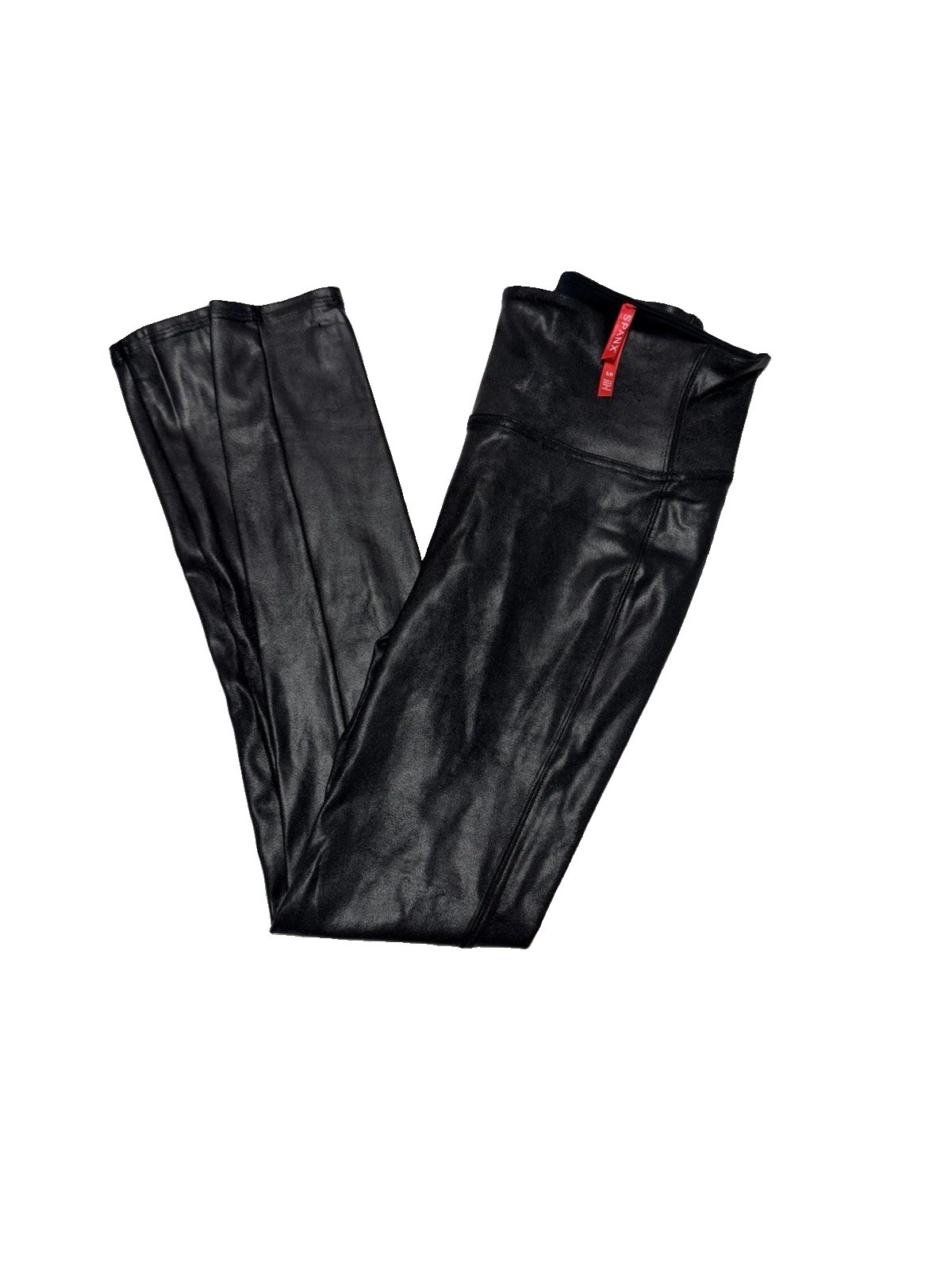 Spanx by Sara Blakely Black Faux Leather Coated High-Waist Leggings Size S/P
