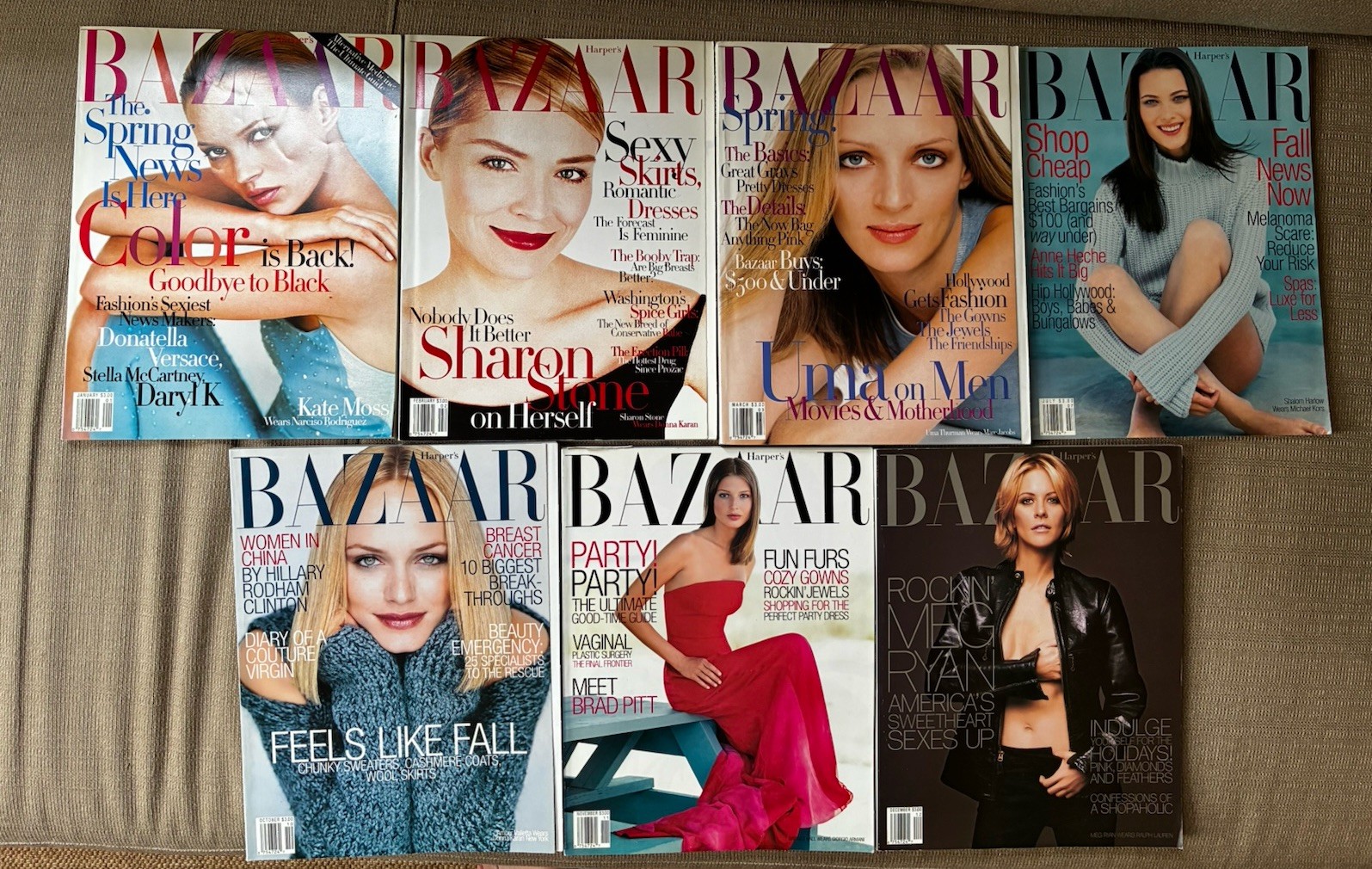 Harper's Bazaar 1998 7 Issue Set Supermodel Tilberis Fabien Baron Era Great Cond Harper's Bazaar 1998 7 Issue Set Supermodel Tilberis Fabien Baron Era Great Cond